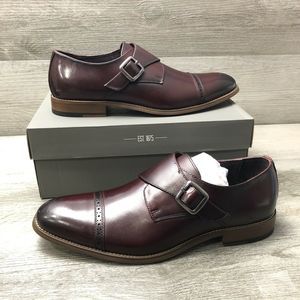 Stacy Adams Desmond Shoes Monk Strap Burgundy